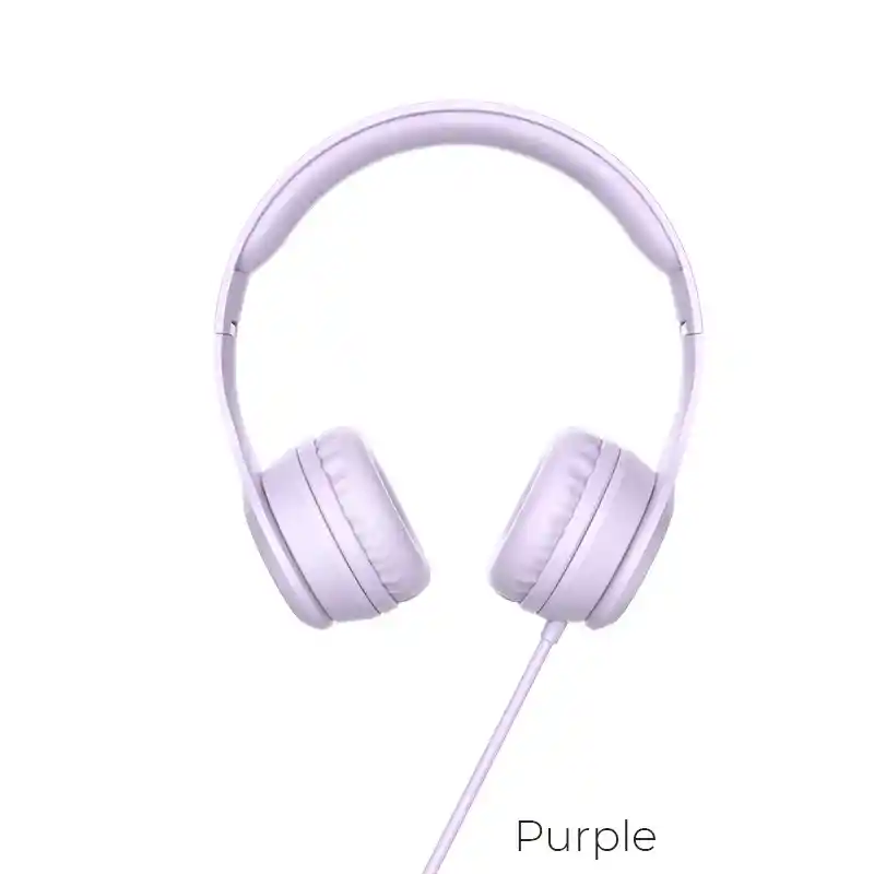 Auriculares Hoco Alambricos “w21 Graceful Charm” Con Micrófono Morado