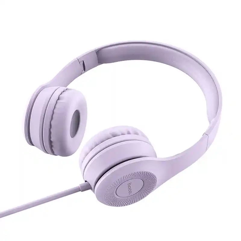 Auriculares Hoco Alambricos “w21 Graceful Charm” Con Micrófono Morado