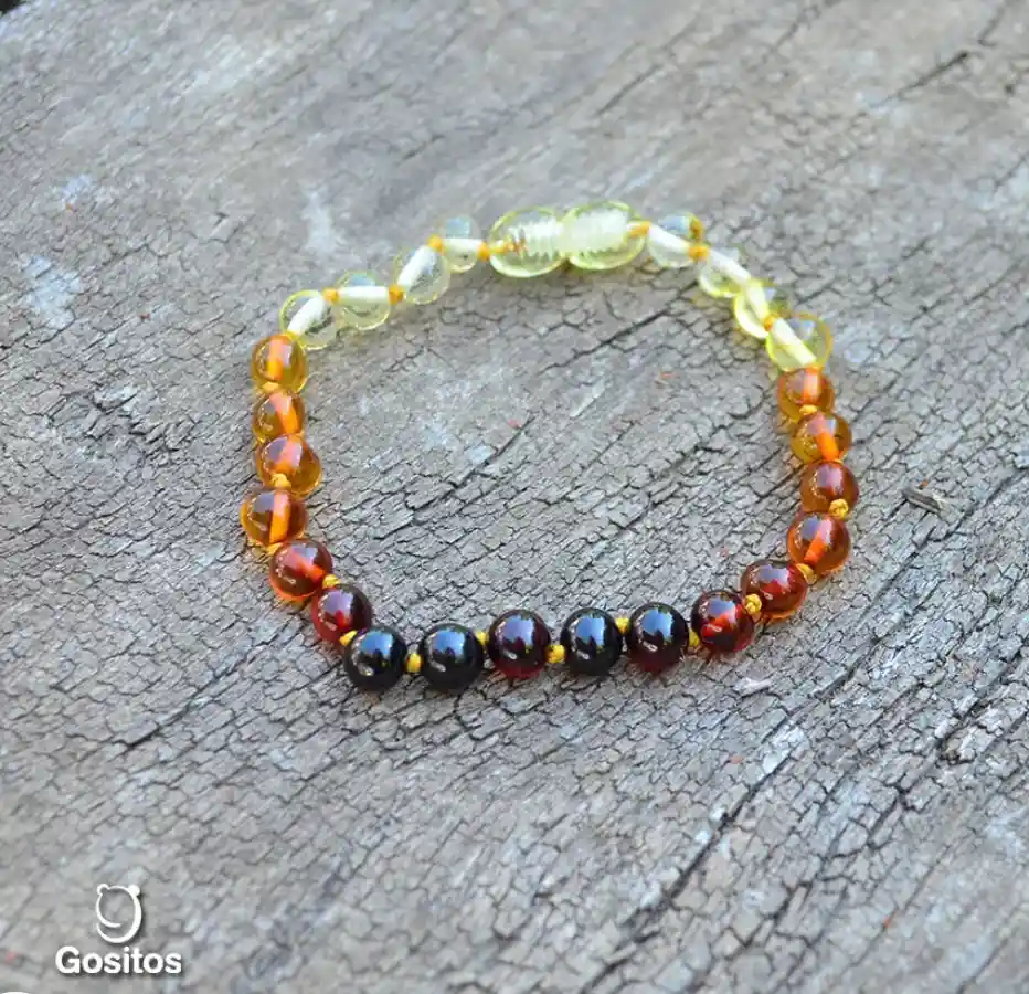 Pulsera Ámbar De Niño Arcoiris (15 - 16 Cms App)