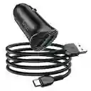 Cargador Para Auto Carga Rápida 18w Hoco Z39 Con Cable Usb Micro