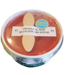 Helado Keto Sin Lacteos Frutilla Al Agua