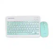 Teclado + Mouse Bluetooh Contronics Celeste