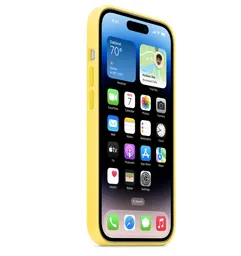 Carcasa Silicona Caja Iphone 14 Pro Amarillo