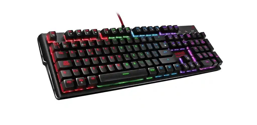 Teclado Gamer Maxell Mecánico Iluminado Rgb