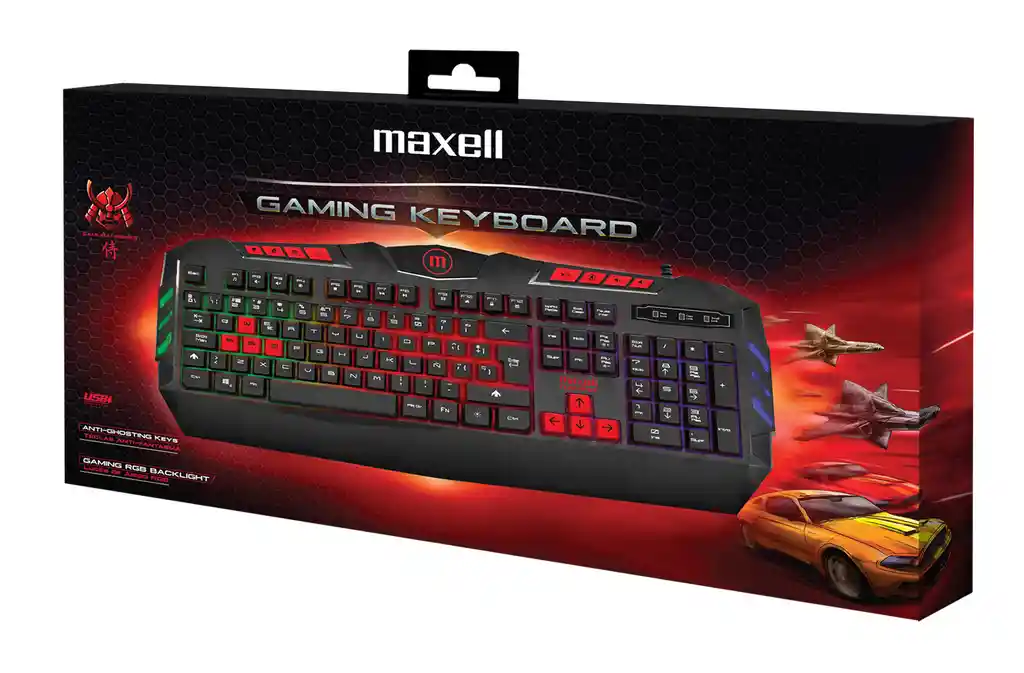 Teclado Gamer Maxell Kb-1200 Iluminado Rgb Usb Samurai