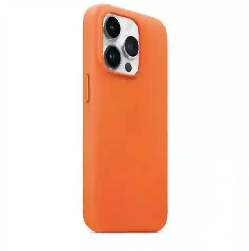 Carcasa Silicona Caja Iphone 14 Pro Naranjo