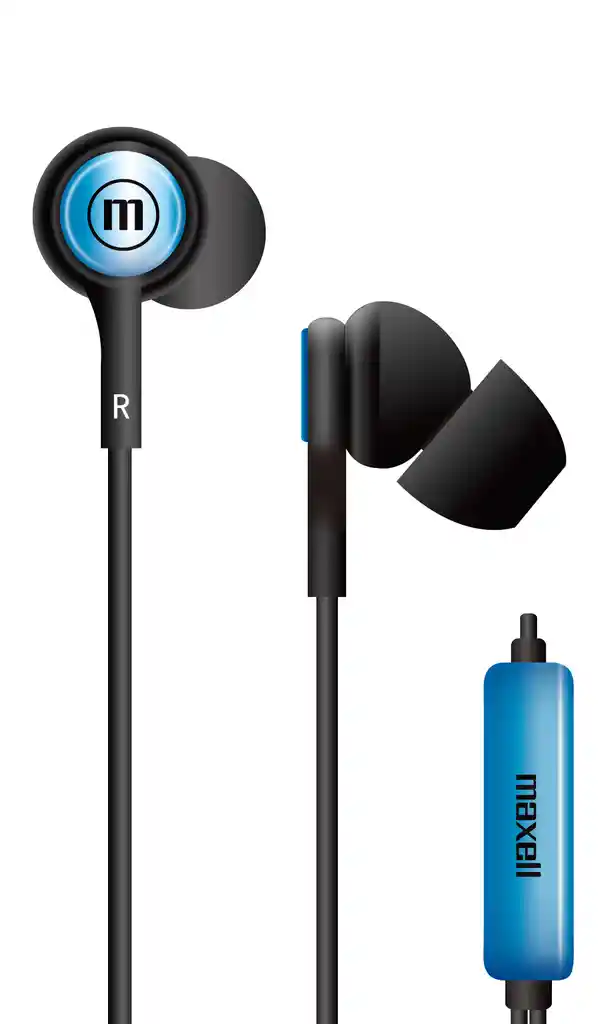 Audífonos Maxell In-tips Con Micrófono In Ear Azul