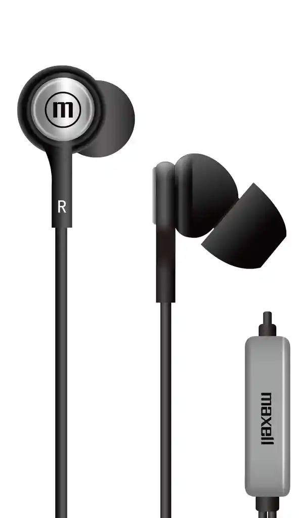 Audífonos Maxell In-tips Con Micrófono In Ear Negro