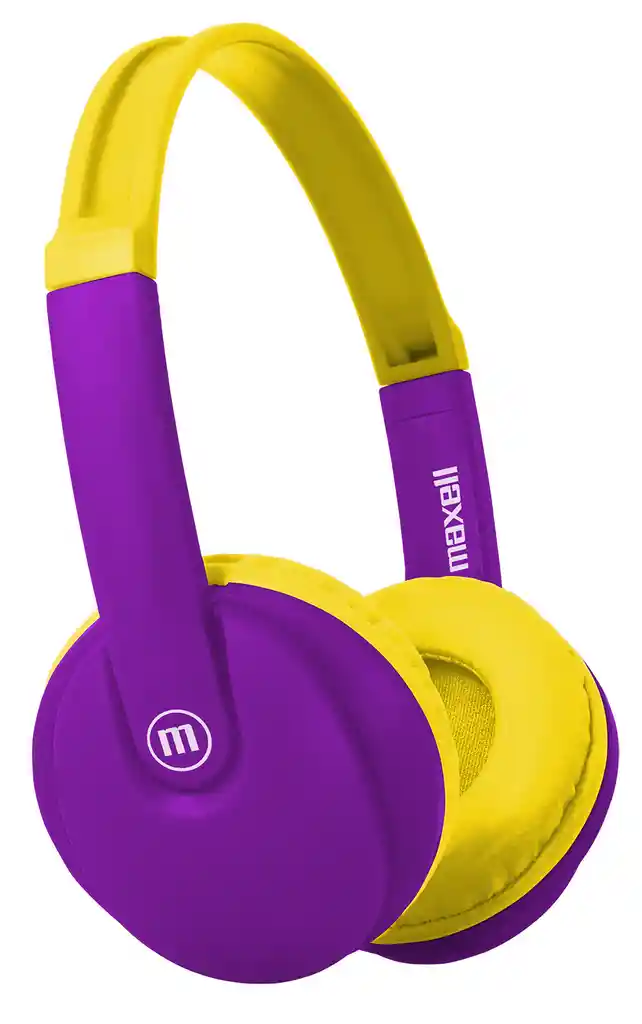 Audífonos Inalámbrico Para Niño Bluetooth Bt-350 Amarillopurpura