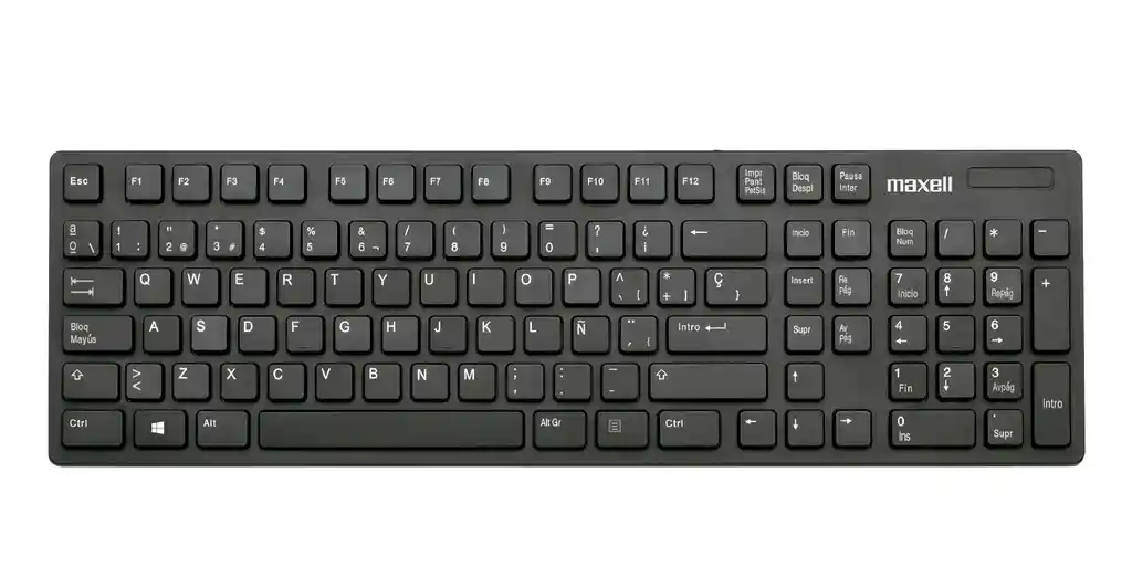 Teclado Inalámbrico Maxell Slim Multifuncional Con Pad Numérico Wkb-20