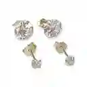 Set Aros Conjunto Punto De Luz Zirconia Plata Fina 3mm 7mm