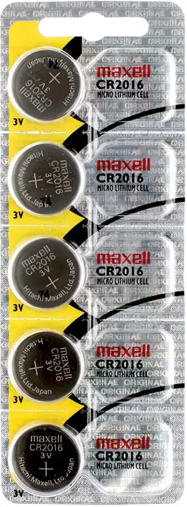 Pack 5 Pilas Cr2016 3v Maxell Tipo Boton