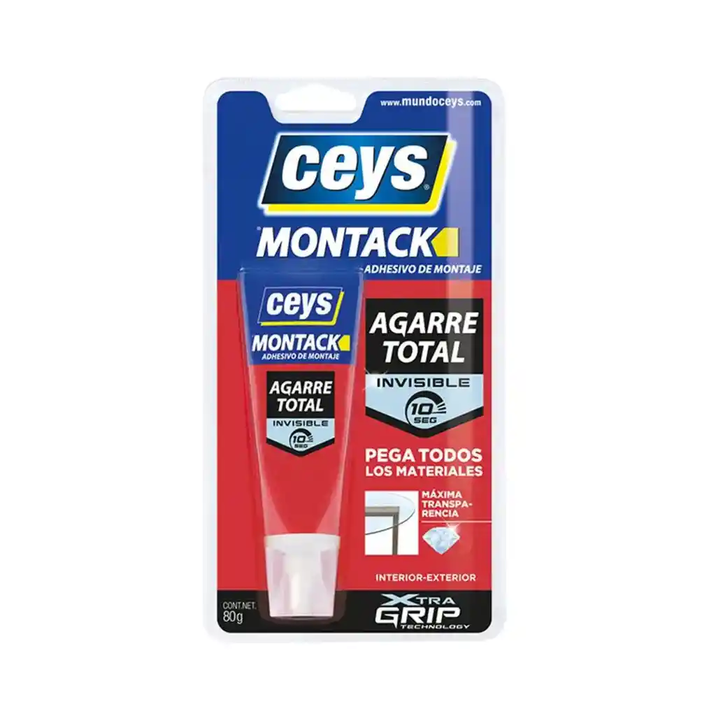 Adhesivo De Montaje Montack Transparente 80grs