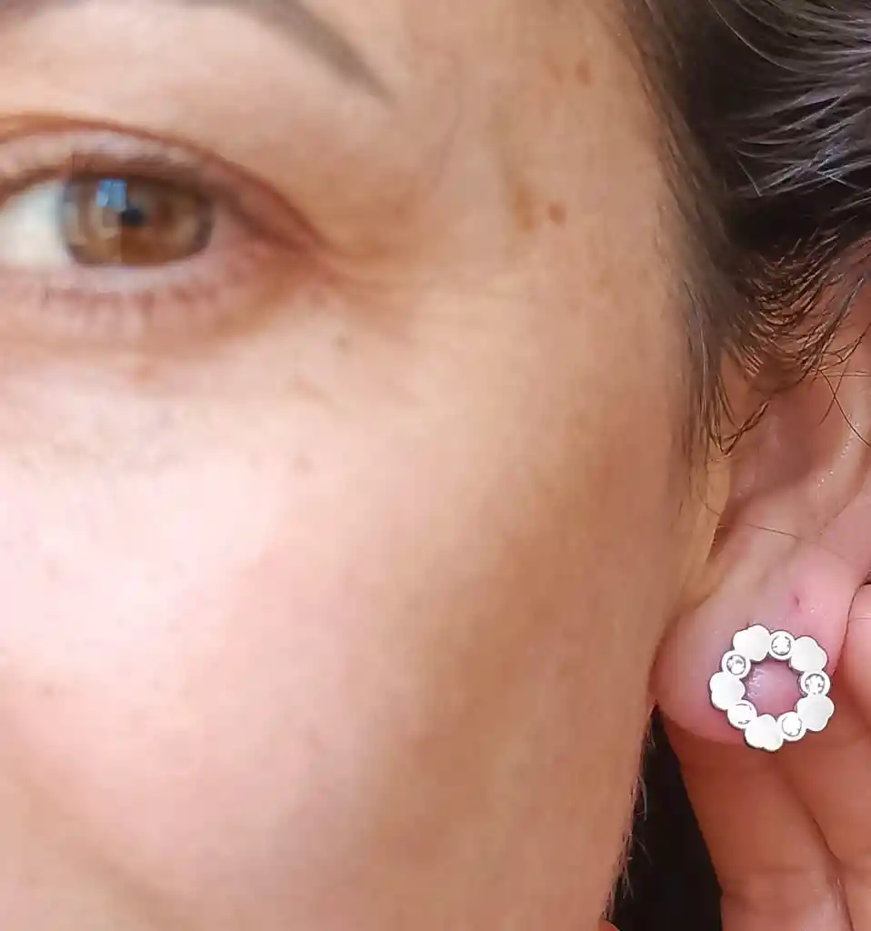 Aros Punto Luz Corona Corazones