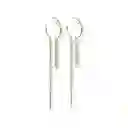 Pendientes Monolith En Plata Fina Ley S925 Enchapados En Oro 18kl