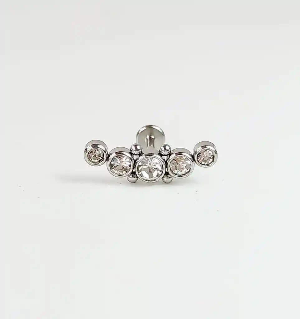 Piercing Oreja Tragus Conch Labret Modelo Luna Menguante Hipoalergenico Unidad