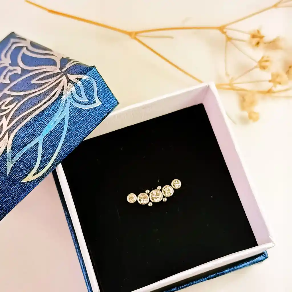 Piercing Oreja Tragus Conch Labret Modelo Luna Menguante Hipoalergenico Unidad