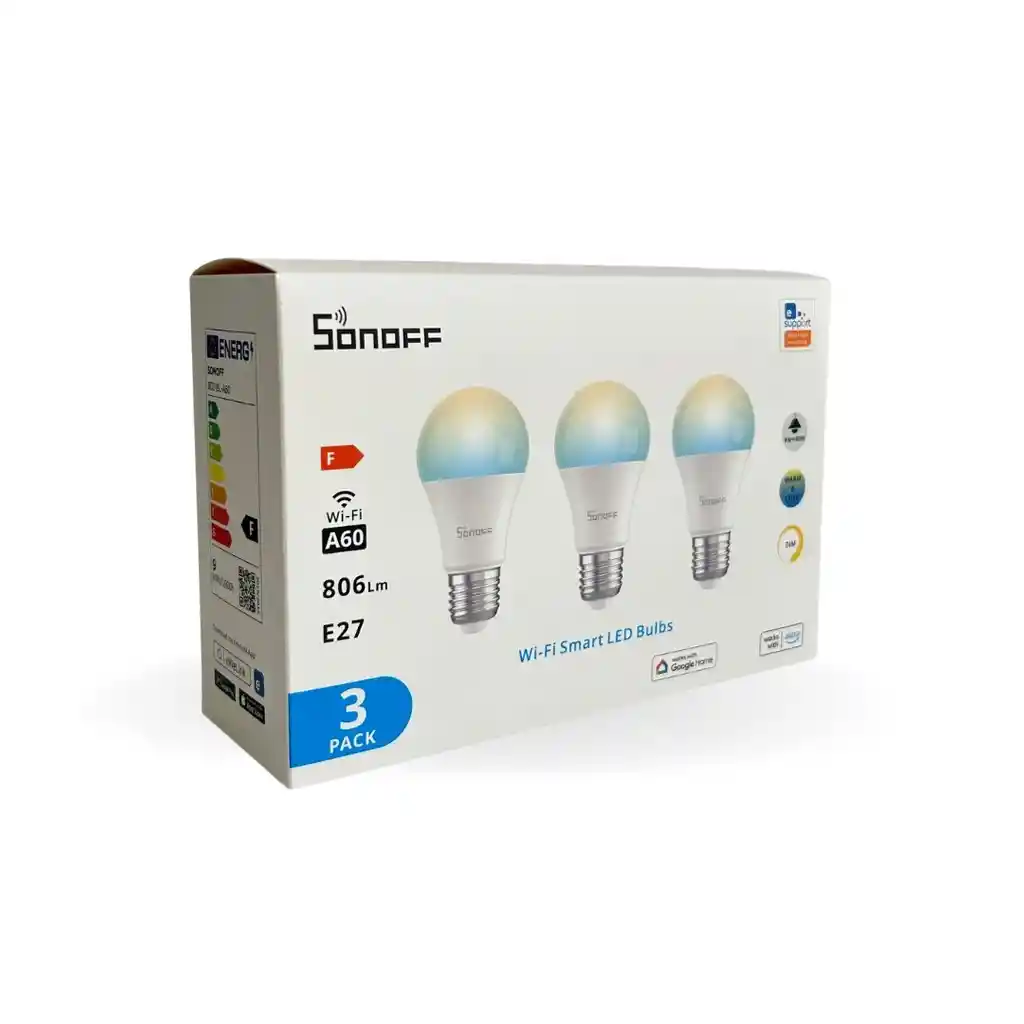 Pack De 3 Ampolletas Wifi Led Sonoff B02-bl-a60