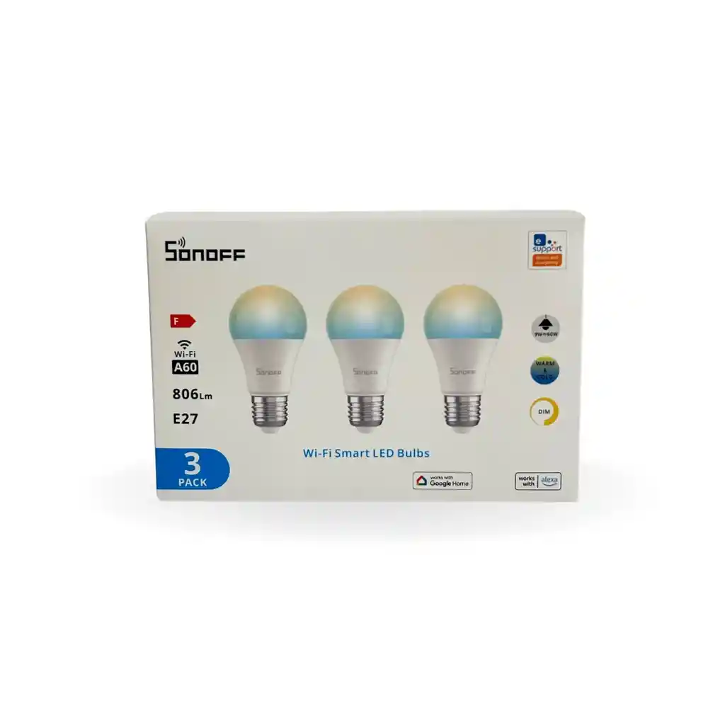 Pack De 3 Ampolletas Wifi Led Sonoff B02-bl-a60