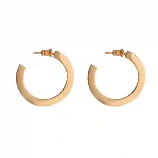 Argollas Aila 30mm Bañadas En Oro