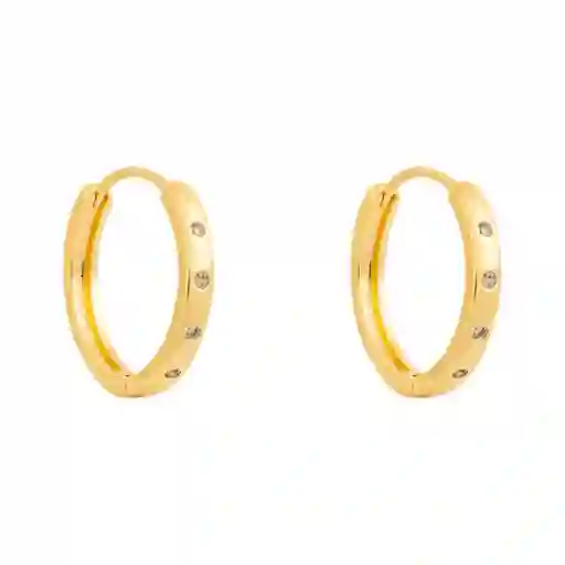 Argollas Kara 25mm Bañadas En Oro