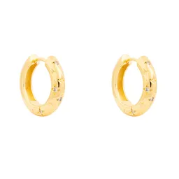 Argollas Lina 20mm Bañadas En Oro