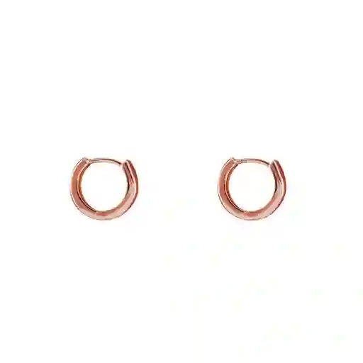 Argollas Lisas 10mm Bañadas En Oro Rosado