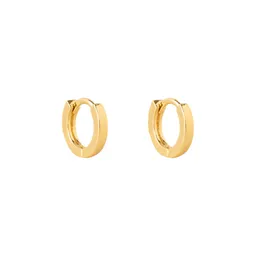 Argollas Lisas 12mm Bañadas En Oro