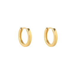 Argollas Lisas 15mm Bañadas En Oro