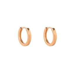 Argollas Lisas 15mm Bañadas En Oro Rosado
