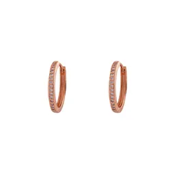 Argollas Lisas Circones 18mm Bañadas En Oro Rosado