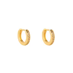 Argollas Lisas Circones Bañadas En Oro 12mm