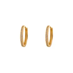 Argollas Lisas Circones Bañadas En Oro 18mm