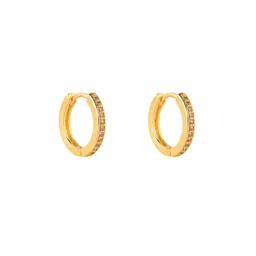 Argollas Lisas Circones Bañadas En Oro 15mm