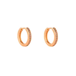 Argollas Lisas Circones Bañadas En Oro Rosado 15mm