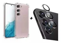 Carcasa Transparente Samsung S22 Plus Con Esquinas Reforzadas + Lamina De Vidrio Ceramicada