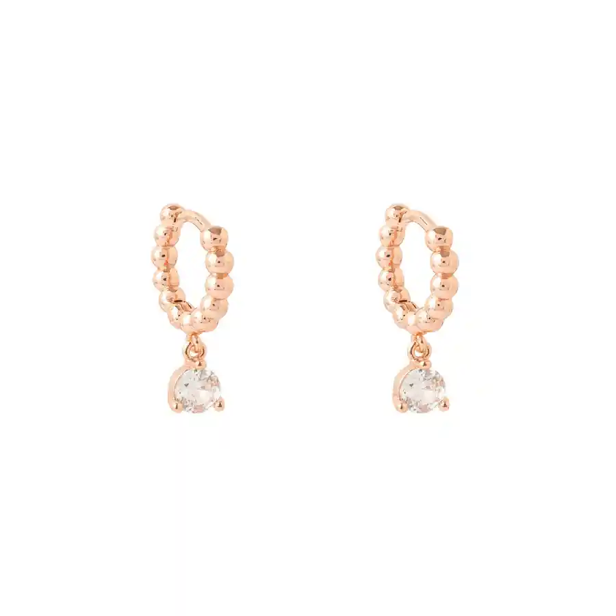 Argollas Saru Bañadas En Oro Rosado