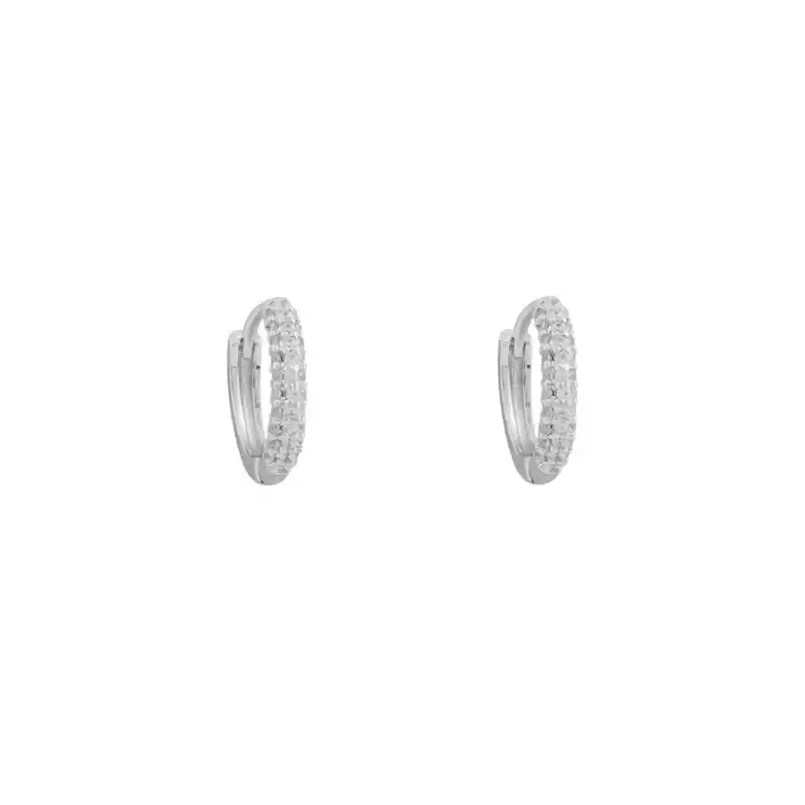 Argollas Urban Bañadas En Oro Blanco