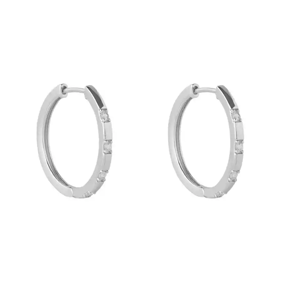 Argollas Val Bañadas En Oro Blanco