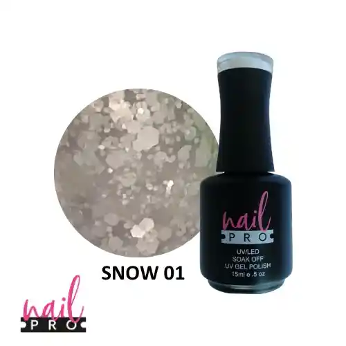 Esmalte Permanente Nail Pro Snow 01 Nail Pro 15 Ml