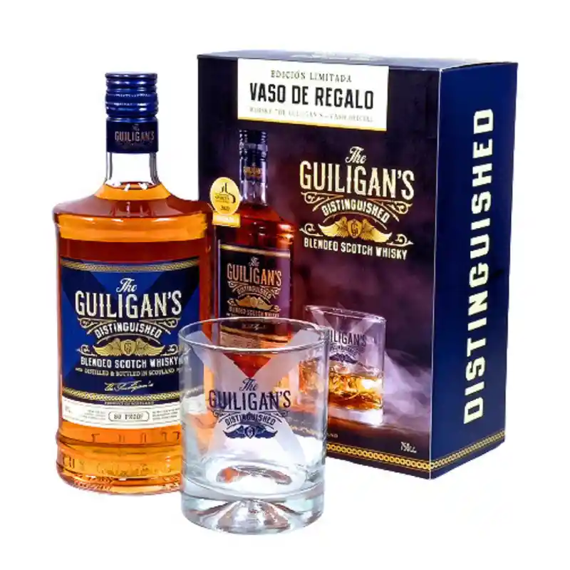 Edicion Limitada Vaso De Regalo + Whisky The Guiligan´s 750ml