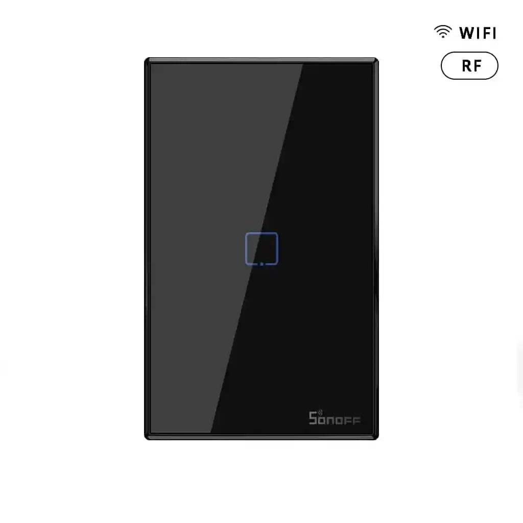 Interruptor Wifi De Pared Sonoff De 1 Canal + Rf Color Negro