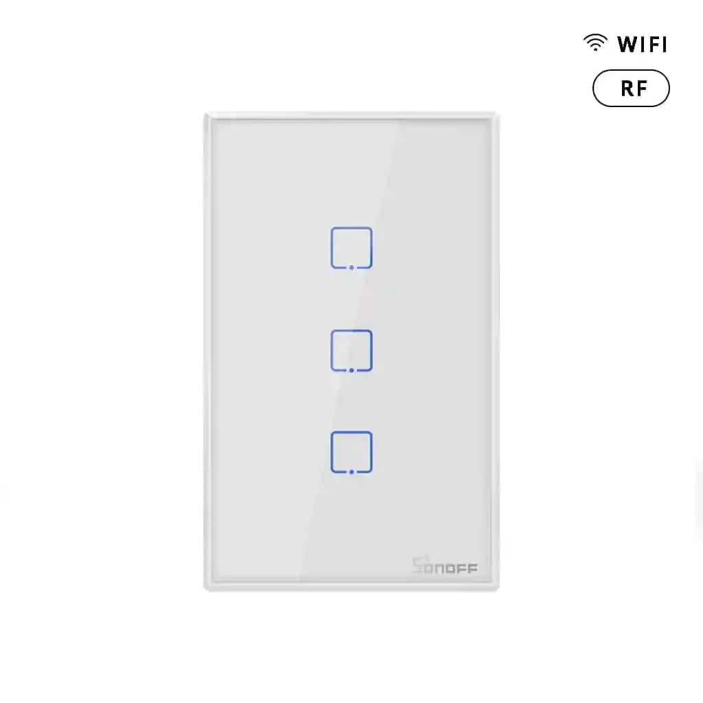 Interruptor Wifi De Pared Sonoff De 3 Canales + Rf