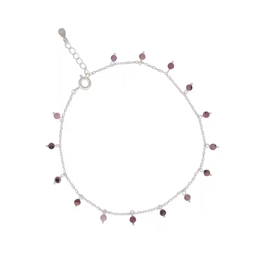 Tobillera Ina Pink Plata