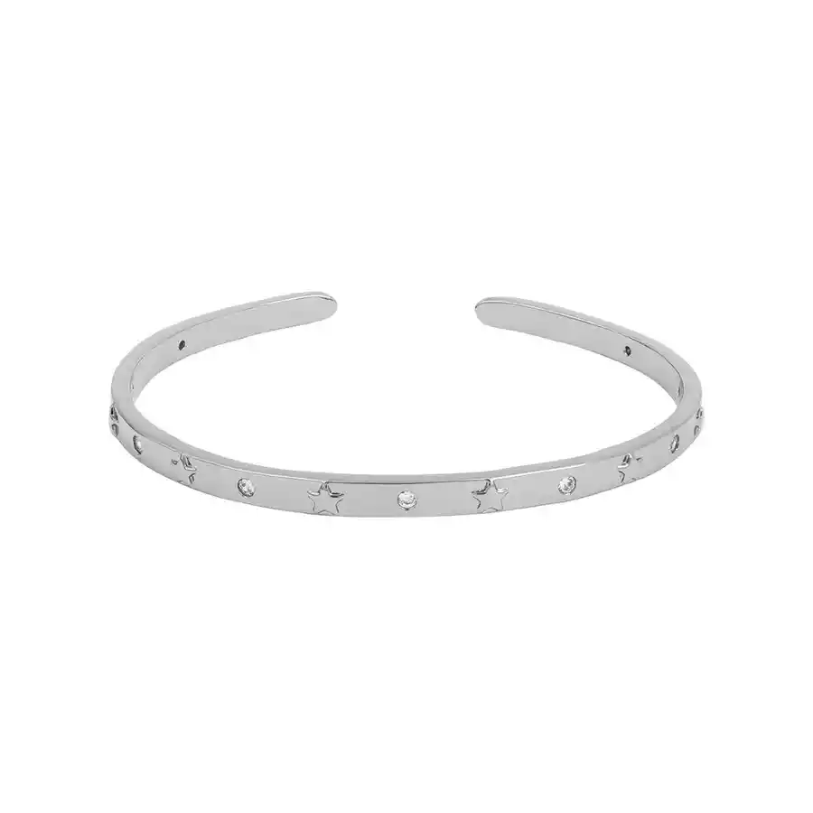 Esclava Bruna Bañada En Oro Blanco