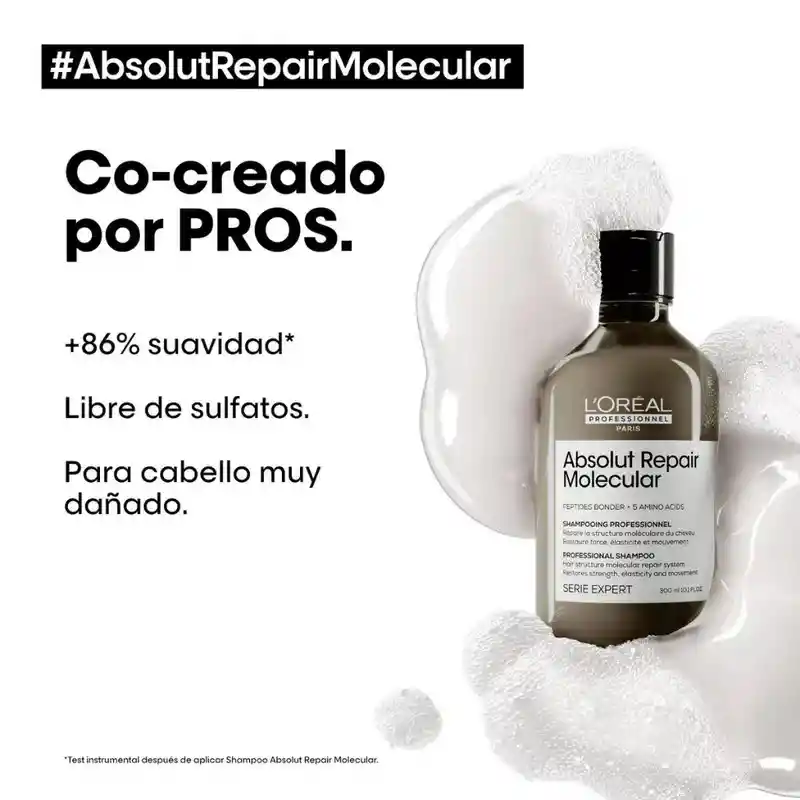 Shampoo Absolut Repair Molecular Loreal 300 Ml