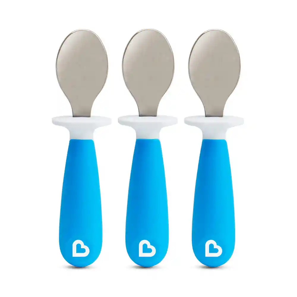 Set De 3 Cucharas Azul Bebé