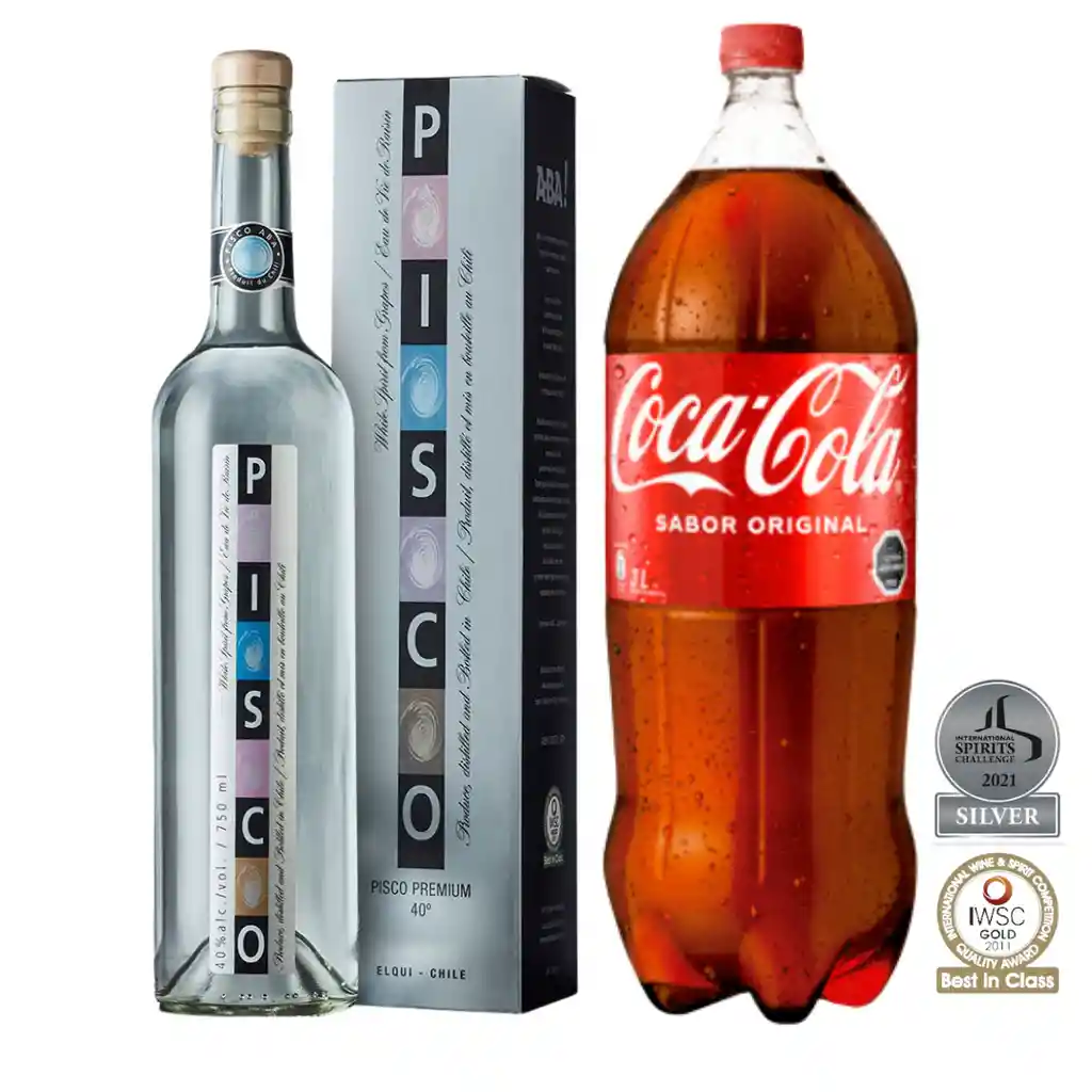 Pisco Aba 40° 750cc + Coca Cola
