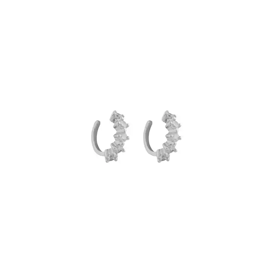Earcuffs Lima Bañados En Oro Blanco