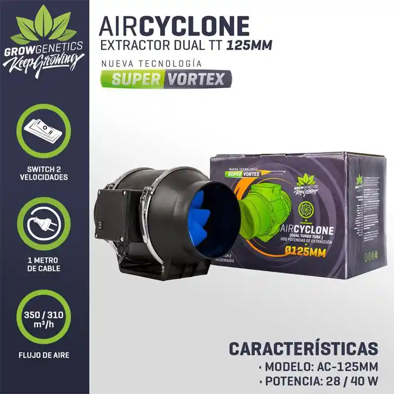 Extractor Dual Tt 125mm